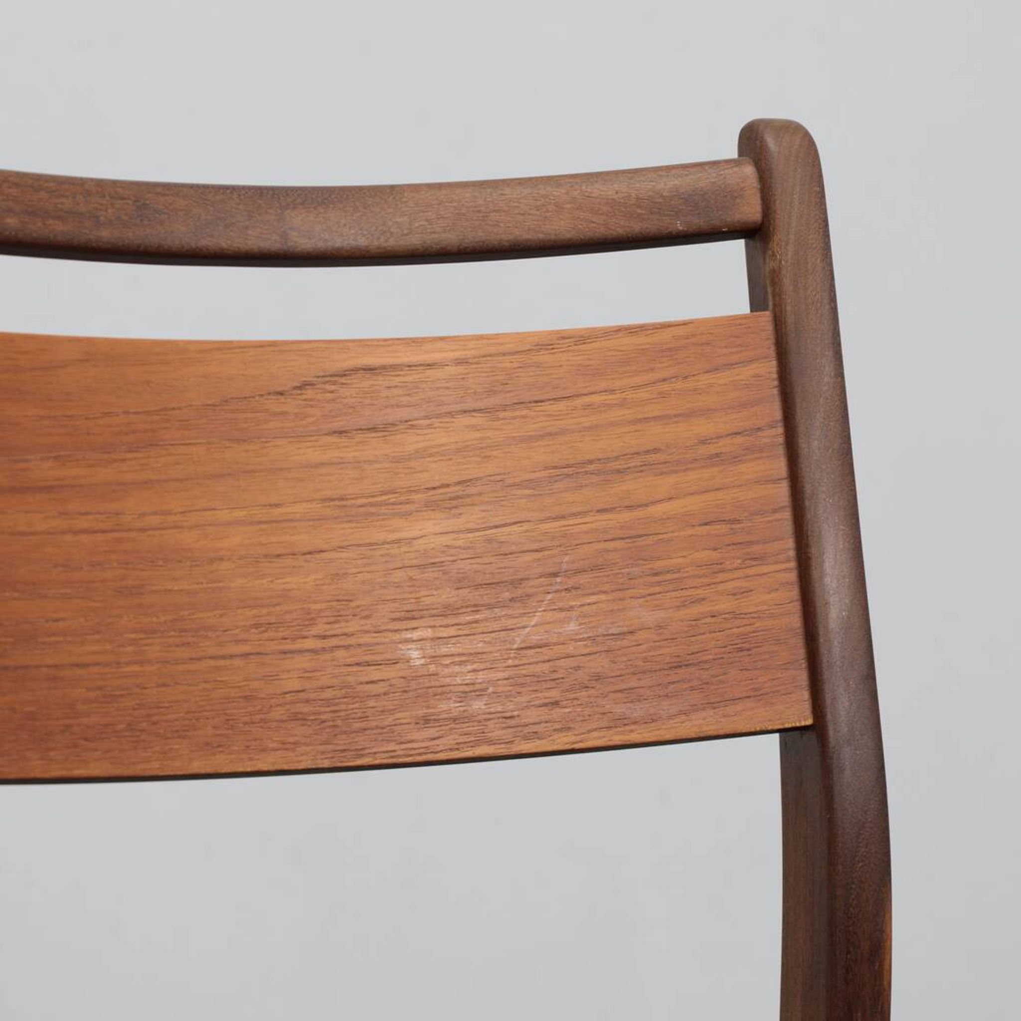 Chaises de salle à manger en teck modernes du milieu du siècle, ensemble de 4, années 1960.