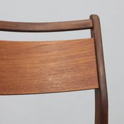Chaises de salle à manger en teck modernes du milieu du siècle, ensemble de 4, années 1960.