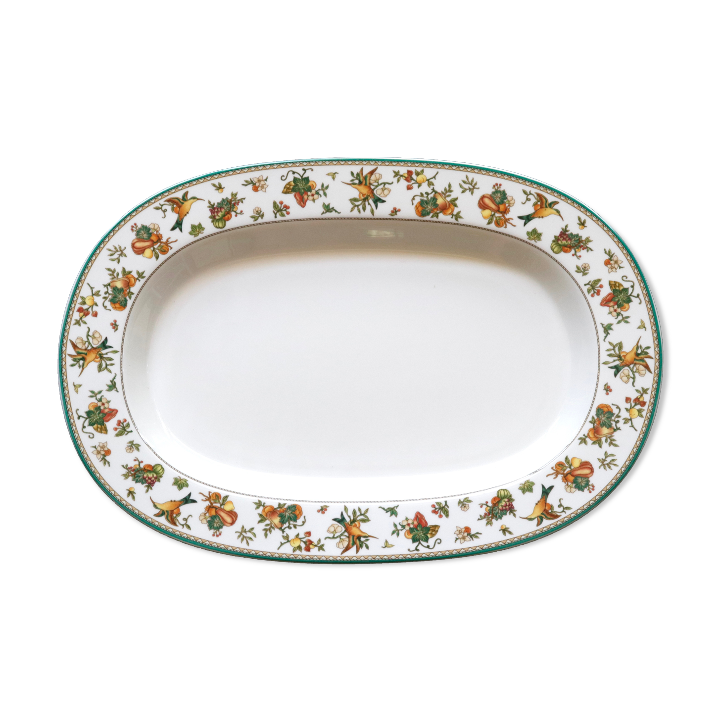 Villeroy & Boch porcelain serving oval dish. Heinrich Golden Birds