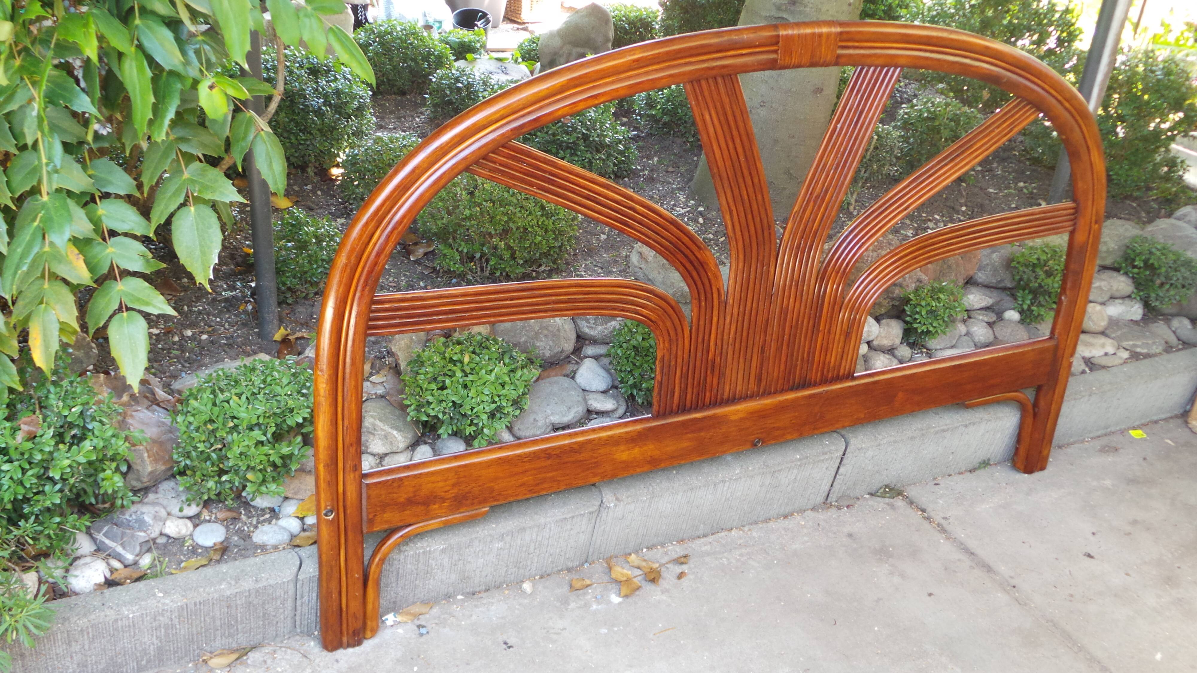 Vintage rattan headboard