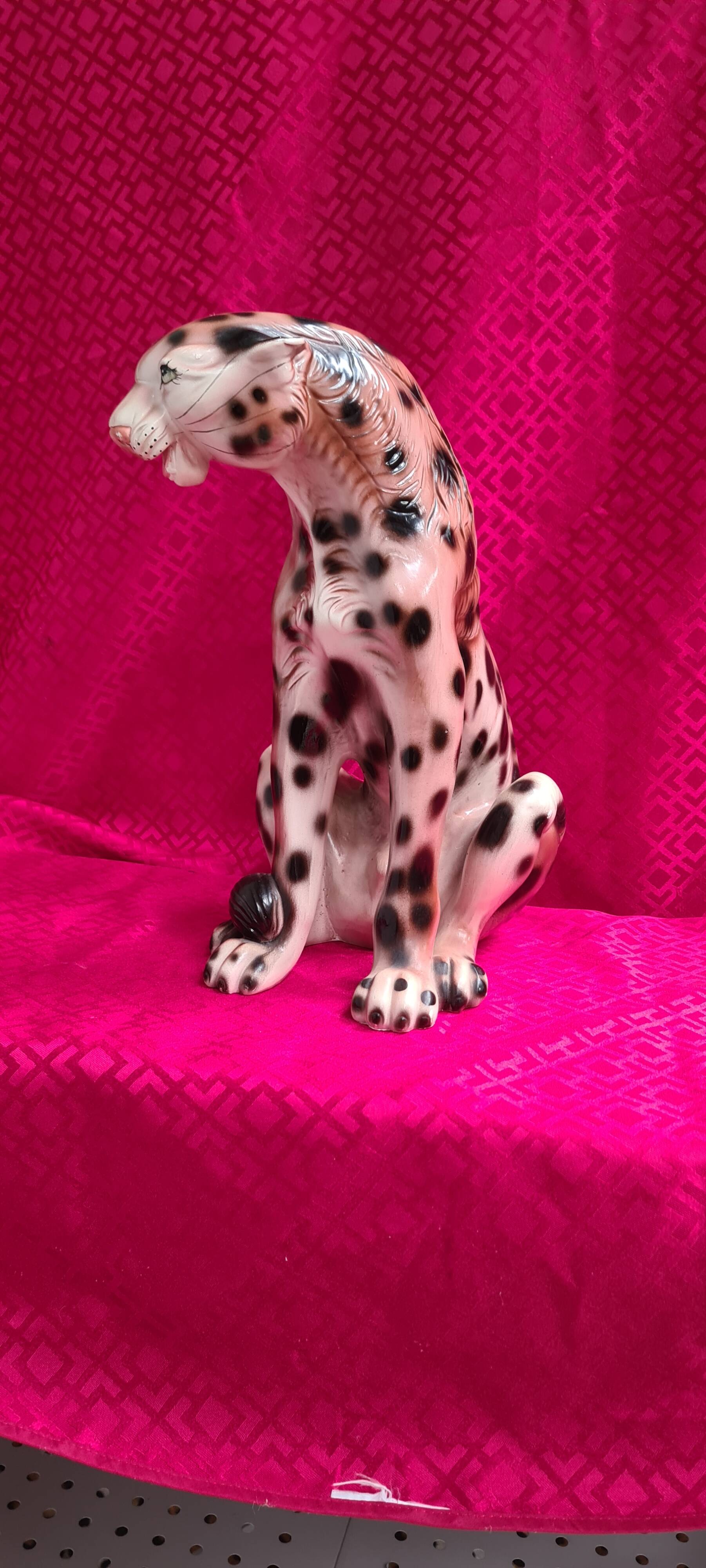 ceramic panther 1975 glazed very good condition 35x25