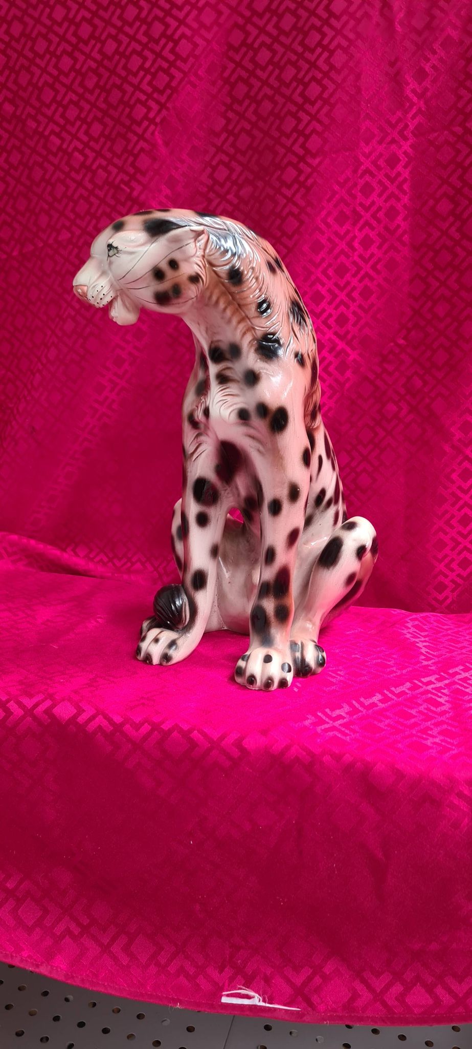 ceramic panther 1975 glazed very good condition 35x25