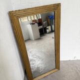 19th century rectangular gilded channel mirror