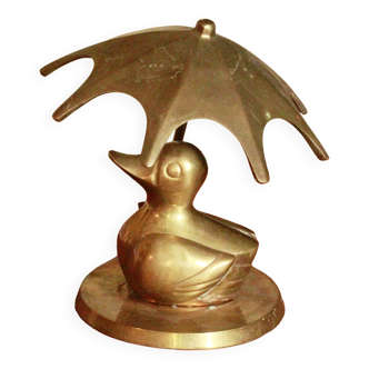 Old brass duck