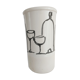 Vase with a relief design of bottles and glasses