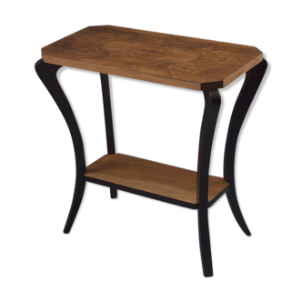 Art Deco Side Wine Console Table in Walnut