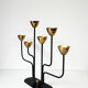 Vintage Scandinavian candlestick, Gunnar Ander for Ystad Metall, Sweden