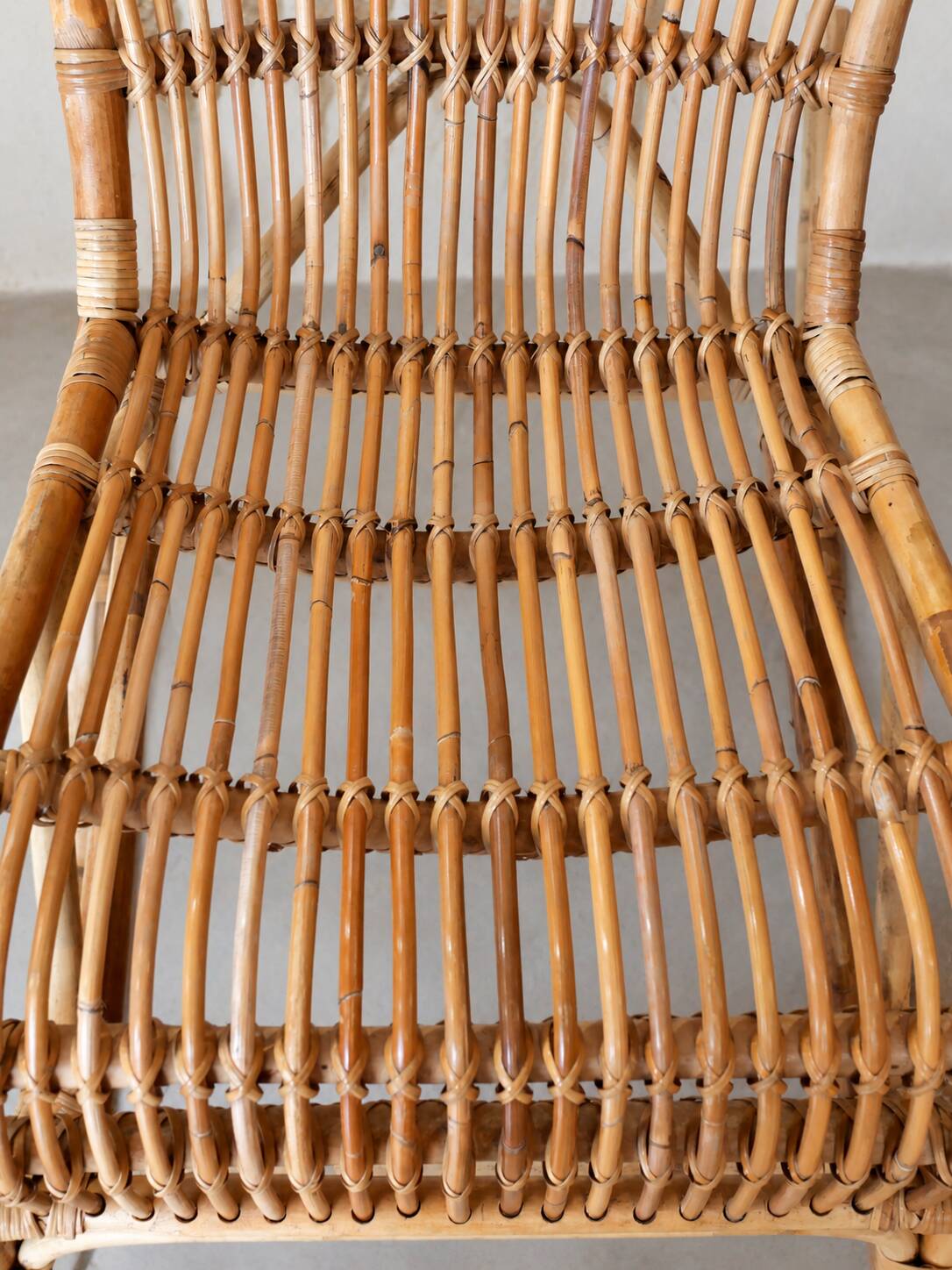 1970s rattan rocking chair