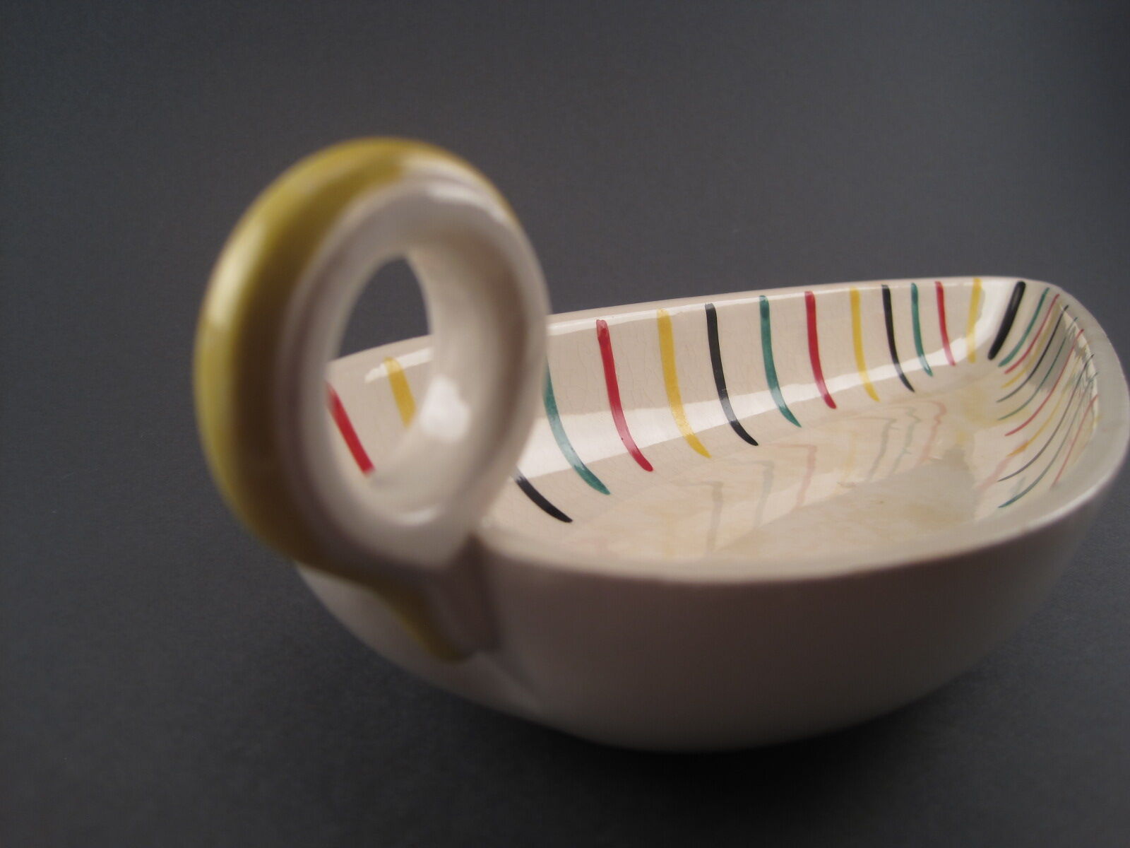 Empty cup pocket ravier vintage earthenware from LONGCHAMP FRANCE circa 1950 1960