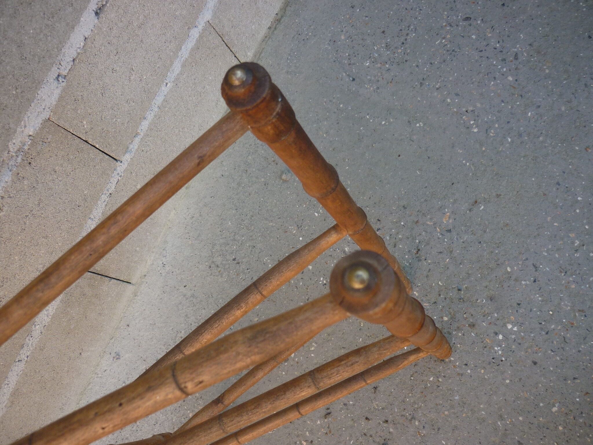 Old wooden towel rack