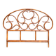 Vintage 1970s bamboo rattan headboard L166