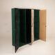 Guido Faleschini Astro Smoked Glass and Suede Cabinets for i4 Mariani 1979