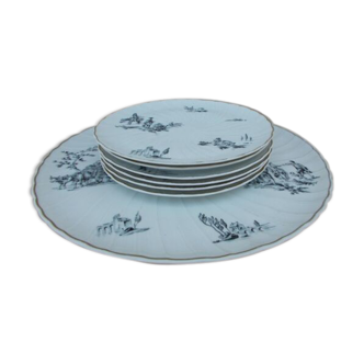 Service dessert porcelaine de Limoges Bernardaud Marie Antoinette