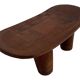 Vintage African hand-carved wooden Senufo stool bench design