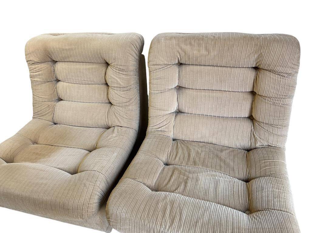 Set of 2 vintage meurop modular armchairs / single seat