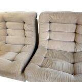 Lot de 2 fauteuils / une place modulables vintage meurop