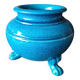 Tripod vase in crackled ceramic by Pol Chambost