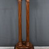 Swivelling stool in walnut, neo-Gothic style – 1900