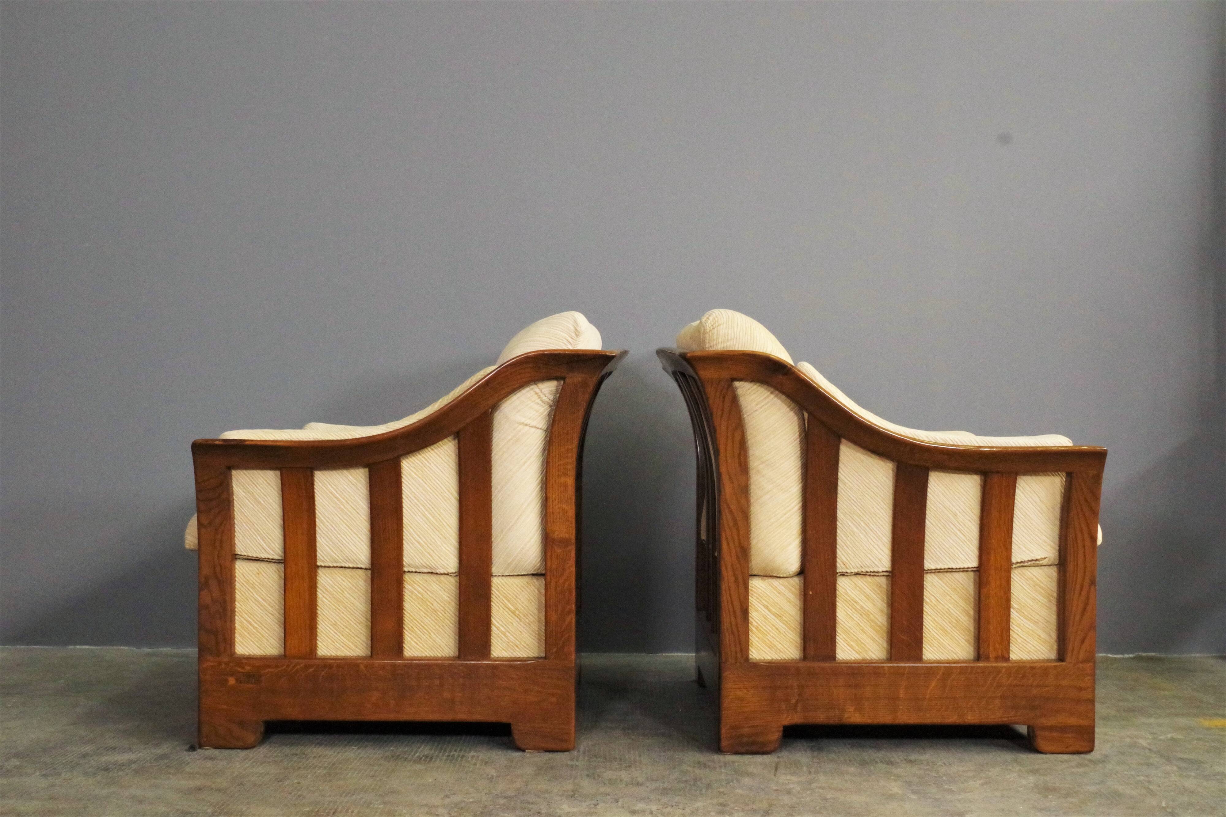 Wooden sofa and armchairs by Mobil Girgi, 70s. Set of 3