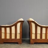 Wooden sofa and armchairs by Mobil Girgi, 70s. Set of 3