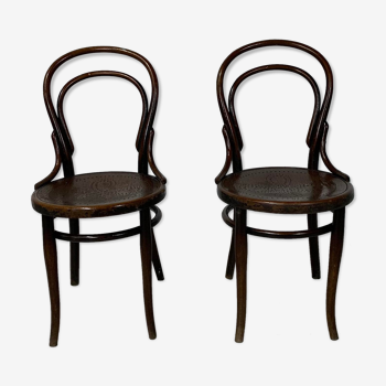 Lot de deux chaises de bistrot n°14 de Thonet