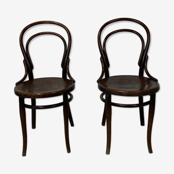 Set of two bistro chairs n°14 of Thonet