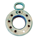 Pique fleurs ou pique cierges en céramique bleue