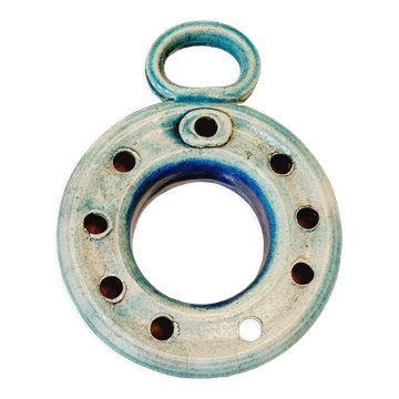 Pique flowers or pikes blue ceramic candles