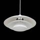 White Danish modern design multilayer pendant lamp / 1970s