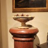 Italian 19th Century Neoclassical Marble Bowl on Pedestal or Tazza Centerpiece