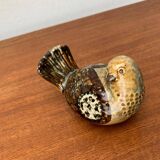 Bird sculpture in Danish studio pottery from the mid-century by Søholm, 1960s.