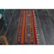 Vintage Turkish Oushak Handmade Wool Cotton Red Runner Rug 53x171