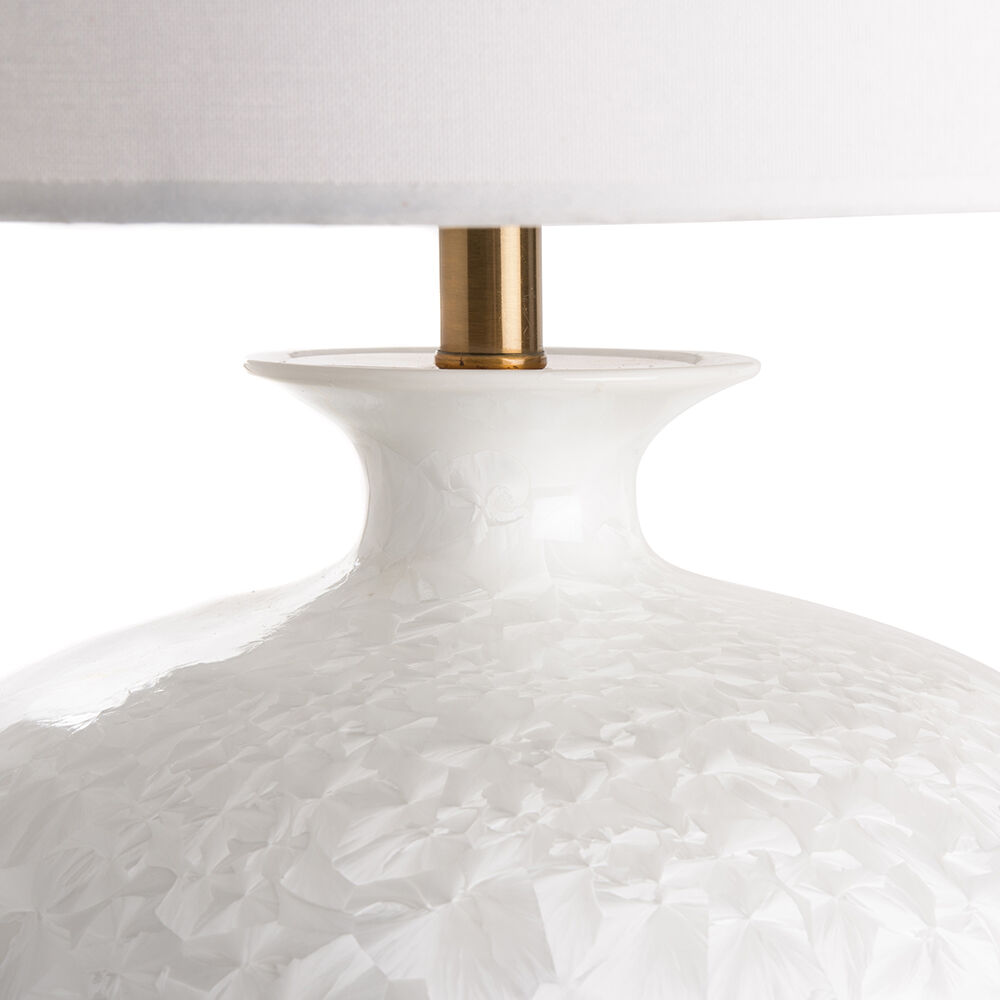 Base lamp round vase white-e27 lam.0365