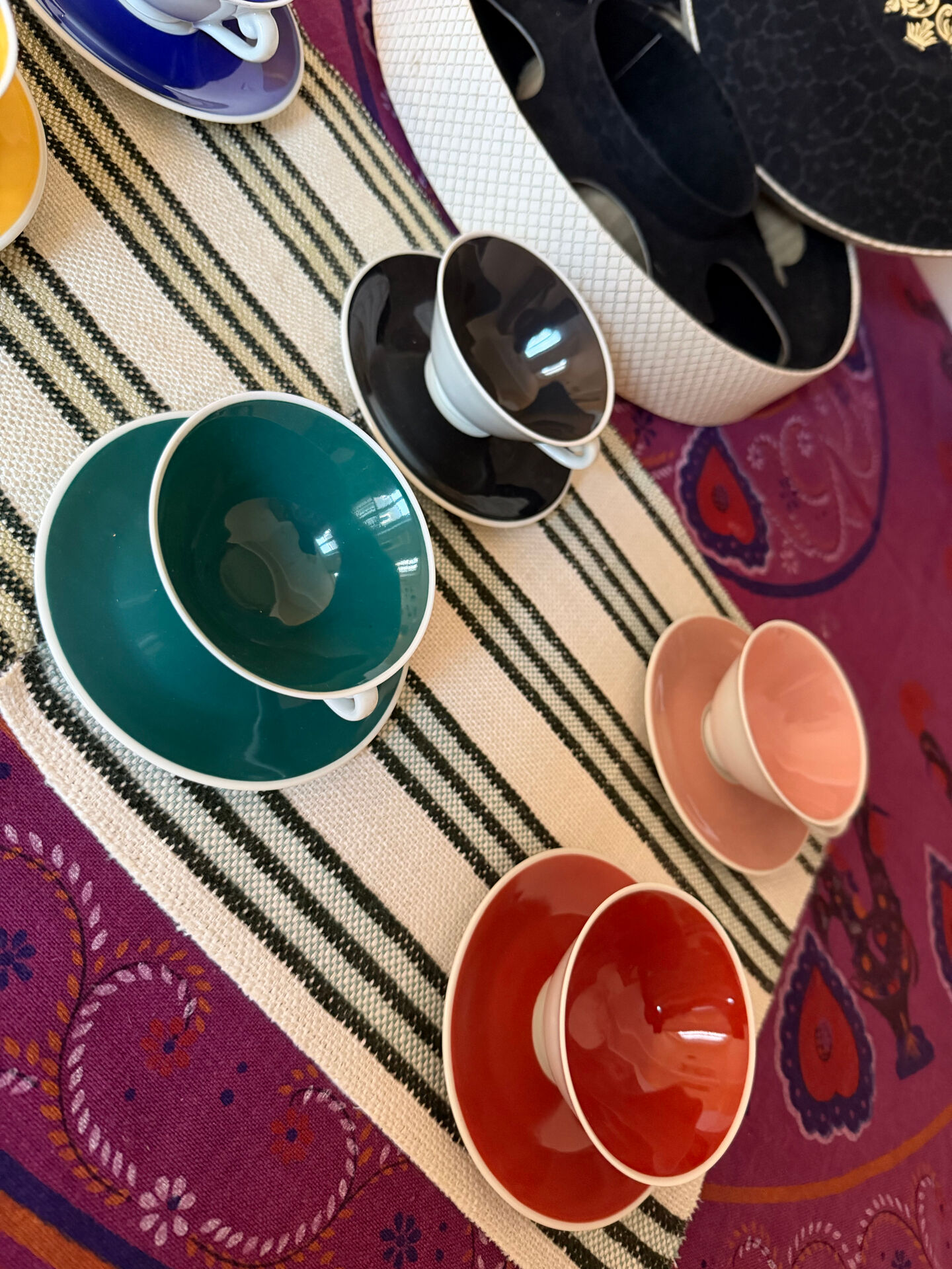 Limoges porcelain coffee cup set