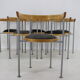 Set of 6 dining chairs by Börge Lindau for Bla Station Sweden 1990s