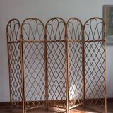 Vintage rattan screen