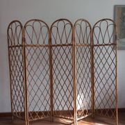 Paravent en rotin vintage