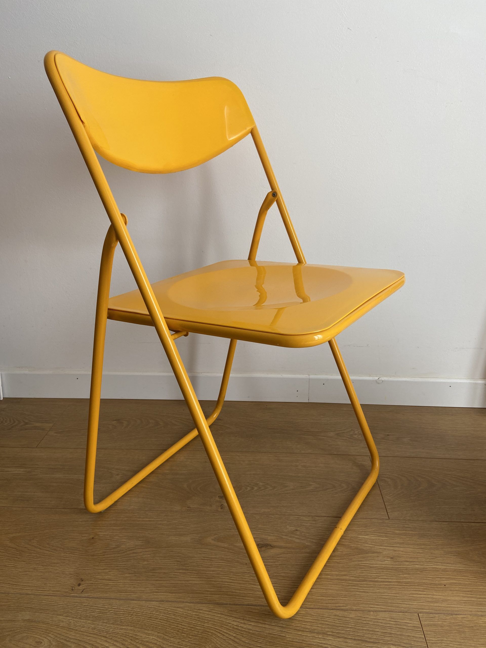 YELLOW FOLDING CHAIR TEDKLA FOR IKEA 80S