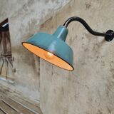 Old garden lamp vintage green wall lamp enamel