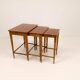 Tables gigognes Art déco en acajou et bouleau teinté, NK Suède, années 1940