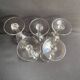 5 Blown, cut and engraved crystal water glasses