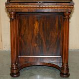 Davenport Regency Antique Desk Circa 1810-1820 in Hardwood and Leather