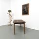 Farm table with tapered legs, L155 cm