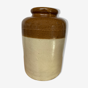 Glazed bicolor sandstone pot