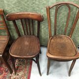 4 vintage mismatched bistro chairs