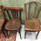 4 vintage mismatched bistro chairs