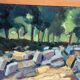 Original Swedish Oil On Canvas – “Landscape Composition” By Jarl Lindblad – Dated 1998 – Vintage & Framed – 43.5 × 51 Cm (17.1" × 20.1")
