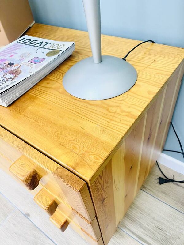 Commode en pin brutaliste, circa 1970