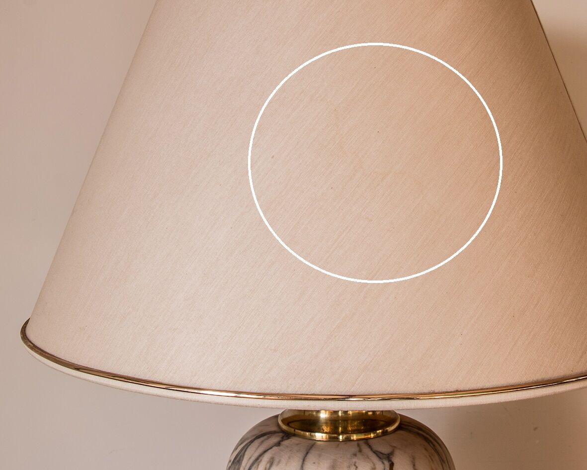 Marble and gold lamp