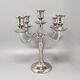 1950s Stunning Candelabra for Five Candles in Stainless Steel. Handmade. Made in Italy